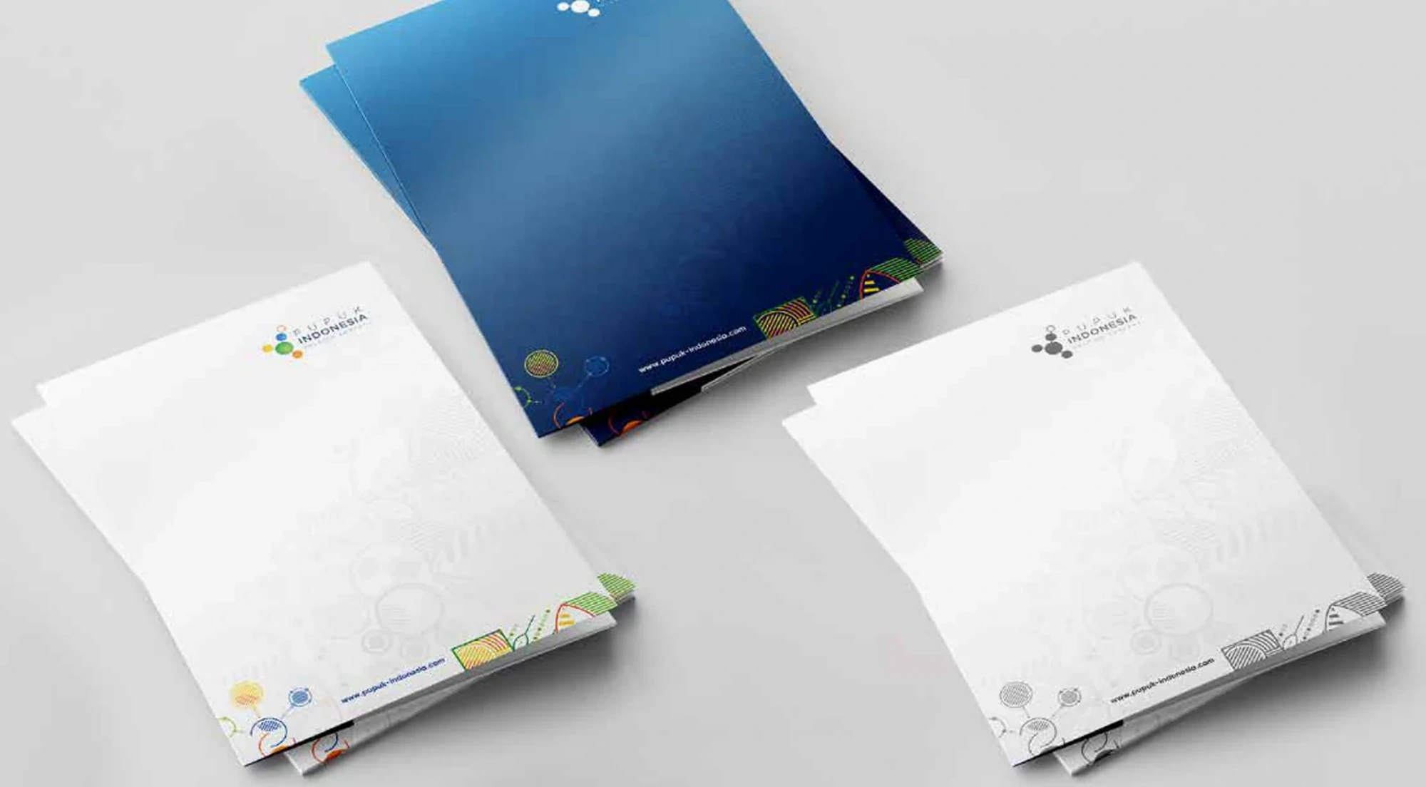Pupuk Indonesia brand identity stationery application