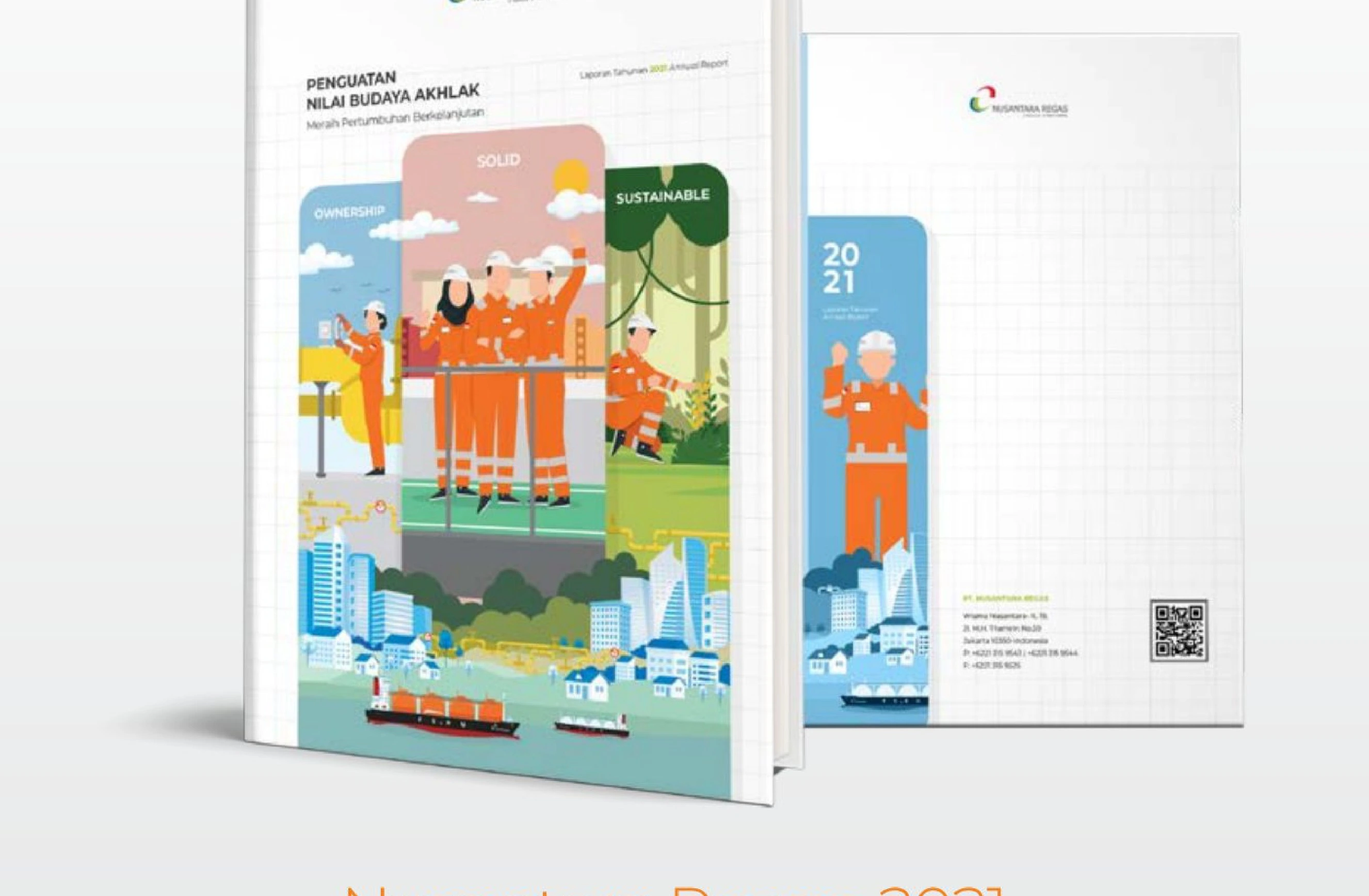Photograph of Annual Report Nusantara Regas 2021, company portfolio page 78