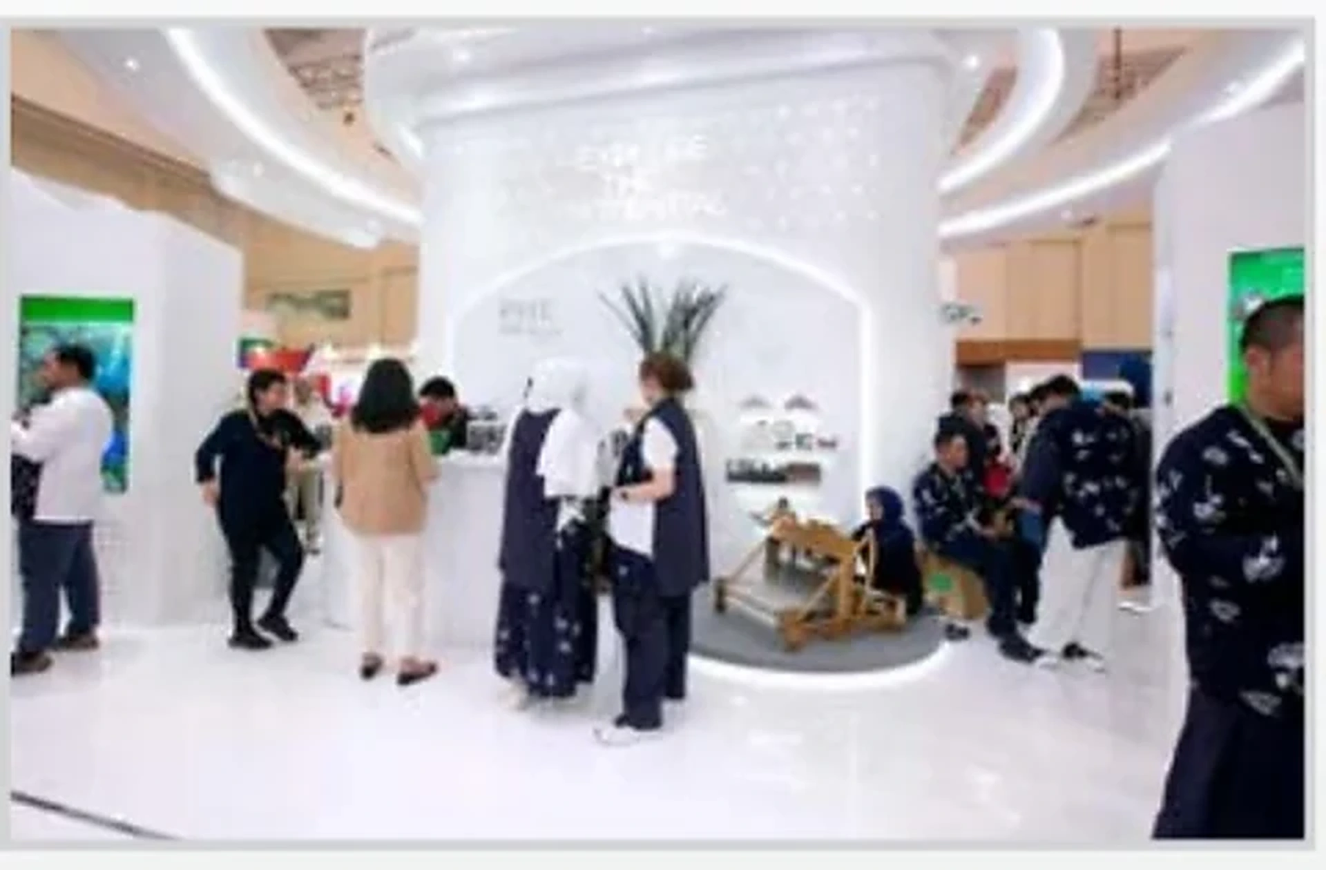 Photograph of exhibition stand Pertamina Hulu Energi IPA 2024, company portfolio page 32